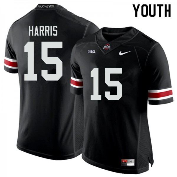 Ohio State Buckeyes #15 Jaylen Harris Youth Player Jersey Black OSU12745